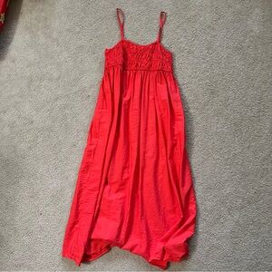 A new day coral midi dress